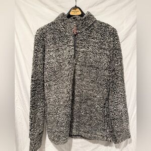 Weatherproof Vintage brand, Gray Sherpa Fleece 1/4 Zip Jacket